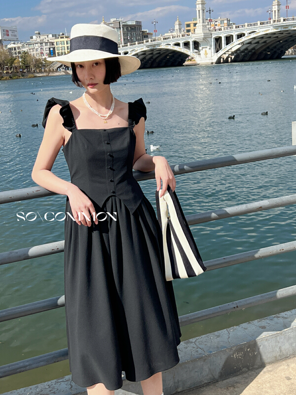 [so common] fake two slim dresses 62273# XYJ