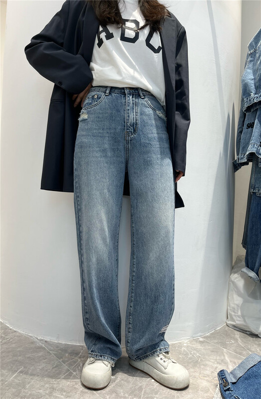 New year in early spring! [Bobo] design label wide leg skinny jeans 1991# cqw