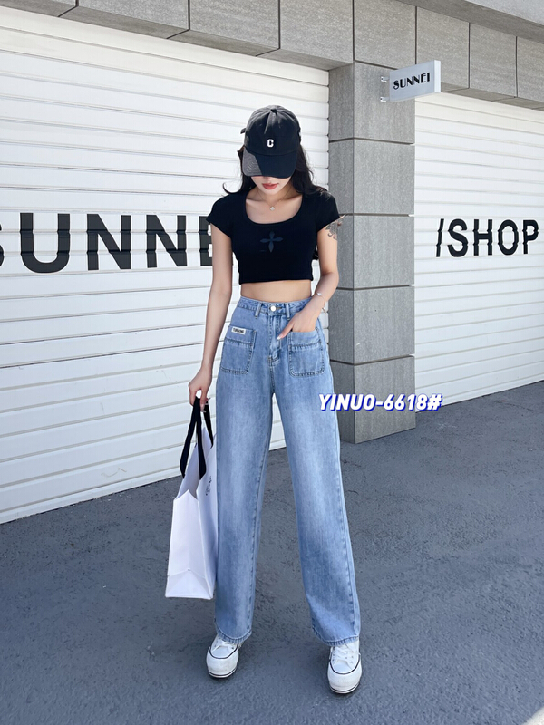 New year in early spring! [Yinuo Yinuo denim] Korean straight skinny jeans 6618# ZSY