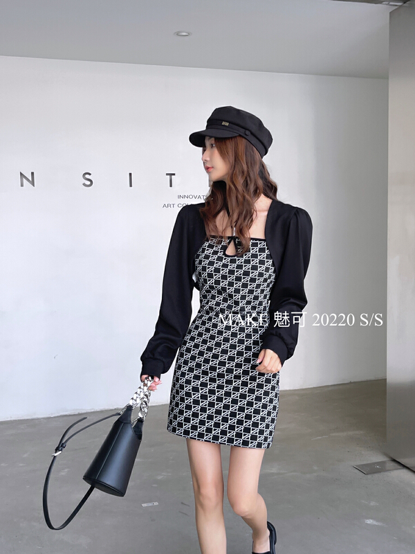 New year in early spring! [make Meike] sweet cool neck hanging fashion dress 5877# XJ