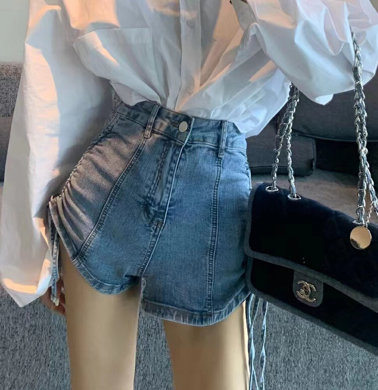 [Dido] drawstring fashion Korean denim shorts 7132# LSW