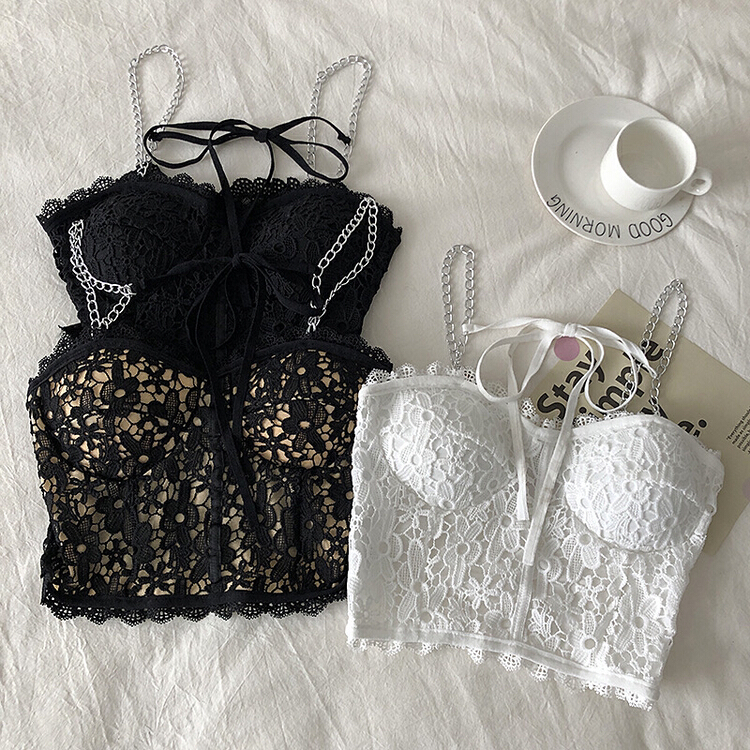 [KD] metal chain sling lace back underwear 471# hjy