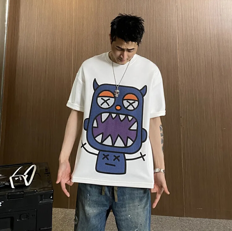 [ing] Korean round neck loose short sleeve T-shirt 5853# ZZL