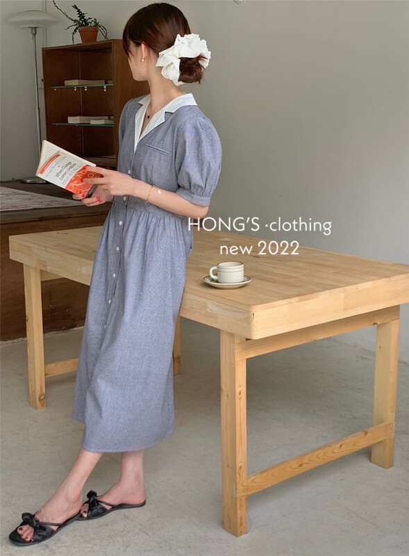 [Hong's] single breasted lady dress 5697# ll