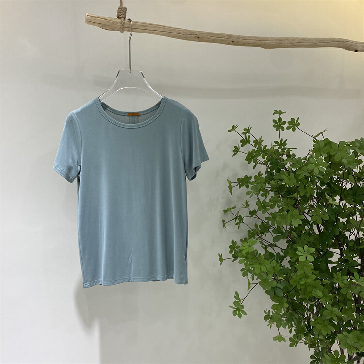 [MIG] simple solid color versatile short sleeve T-shirt 36012# CSX
