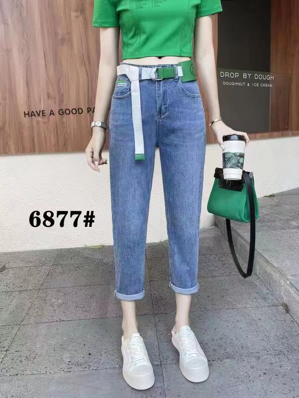 [AI x2 jeans] thin high waist Harlan jeans (with belt) 6877# hjy