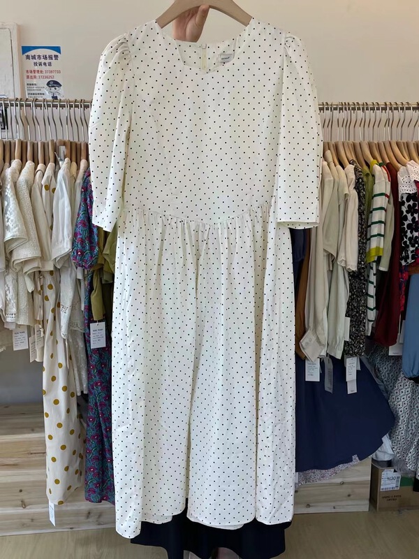 [seek peach] wave point Korean Pleated Dress 5271# ll
