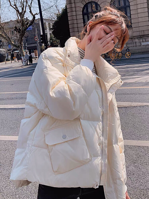 goods in stock! [salmoka] Korean pure color temperament versatile warm down jacket (including 90% white duck down) 0081# YYW