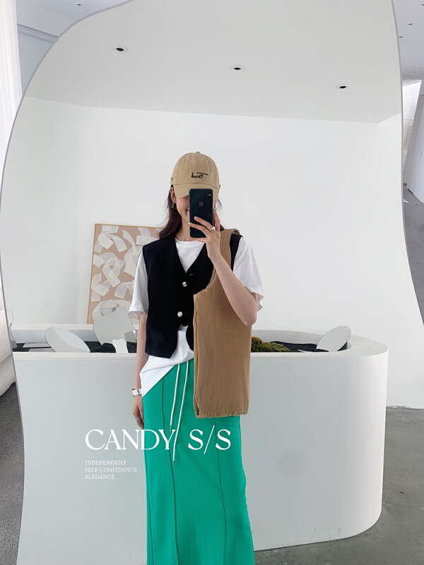 goods in stock! [candy] short waistcoat with temperament and texture (excluding inner layer) 3138# ZSY