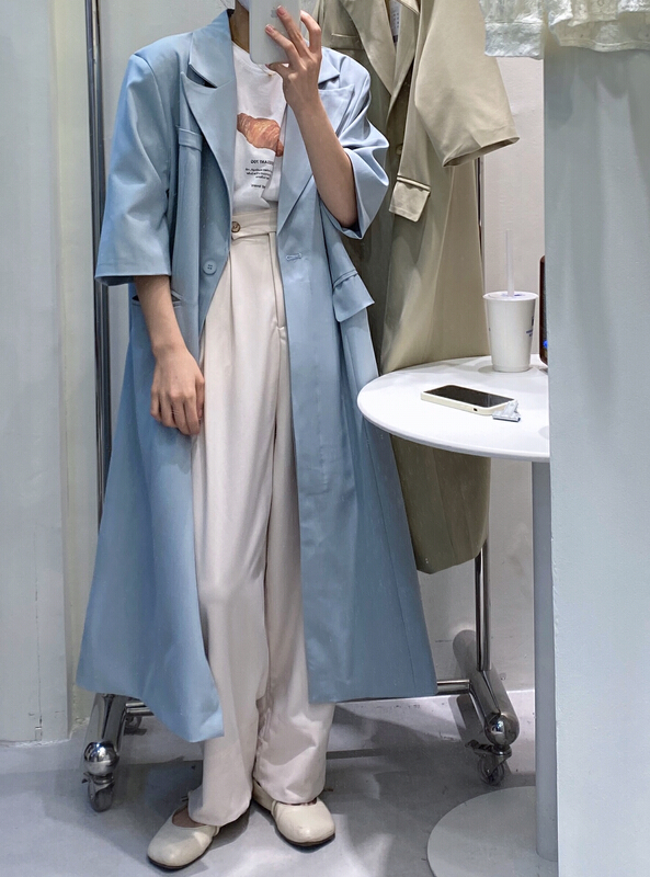 New year in early spring! [ISO Korean] medium sleeve niche thin design suit 2909# hjy