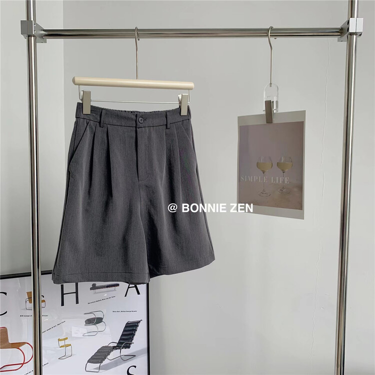New in early summer! [Bonnie] elastic waist, versatile and simple five point trousers 2271# XYJ