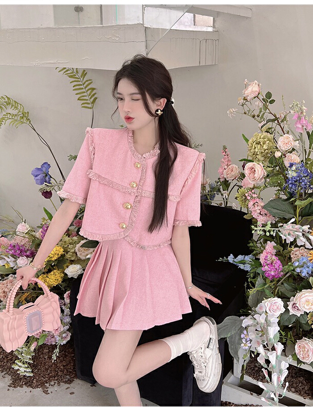 [Dai Dai] loose Korean top + ladies' versatile skirt suit 2225# HBx