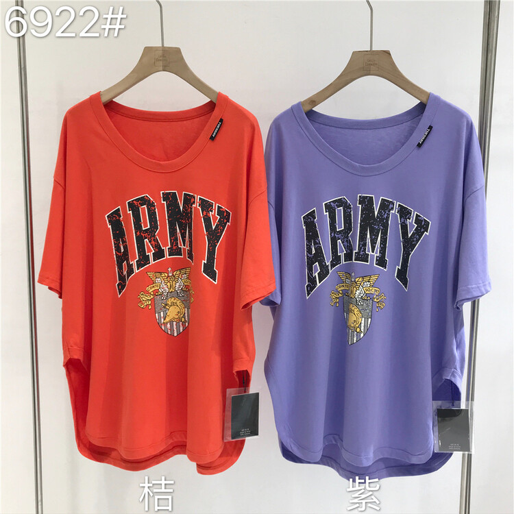 New in early summer! [just soso] Korean versatile loose letter short sleeve T-shirt 6922# CLS