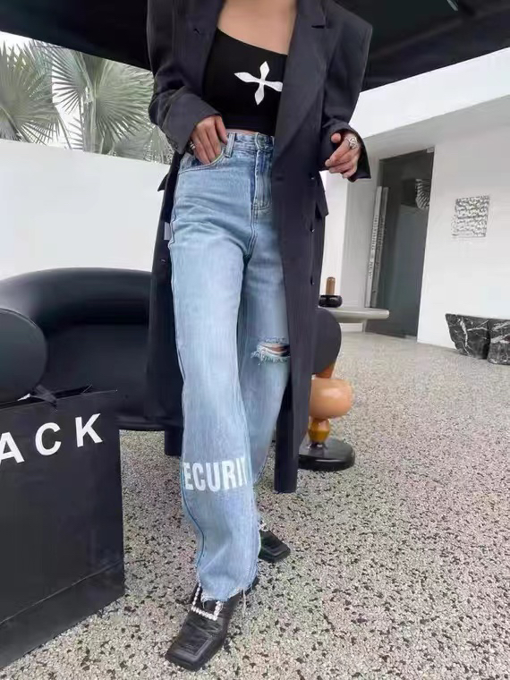 [Dido] Korean version straight leg jeans 7125# LSW
