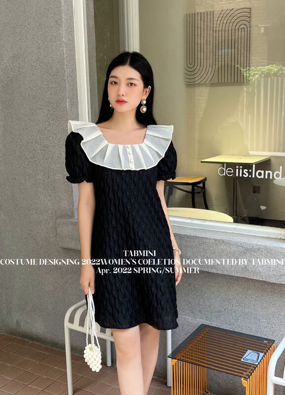 [tabmini] temperament color blocking loose dress x19626-g# WPL
