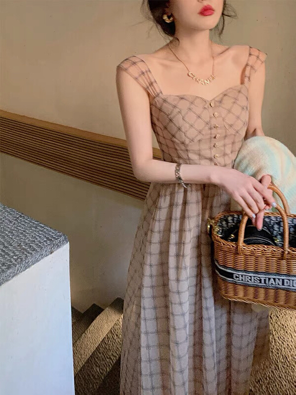 [L.L studio] chic suspender waist dress 7647# PCZ