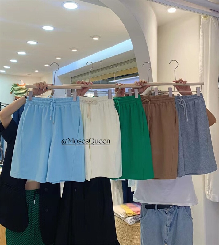 goods in stock! New in early summer! [moss queen] simple solid color comfortable casual shorts 50092# XYY