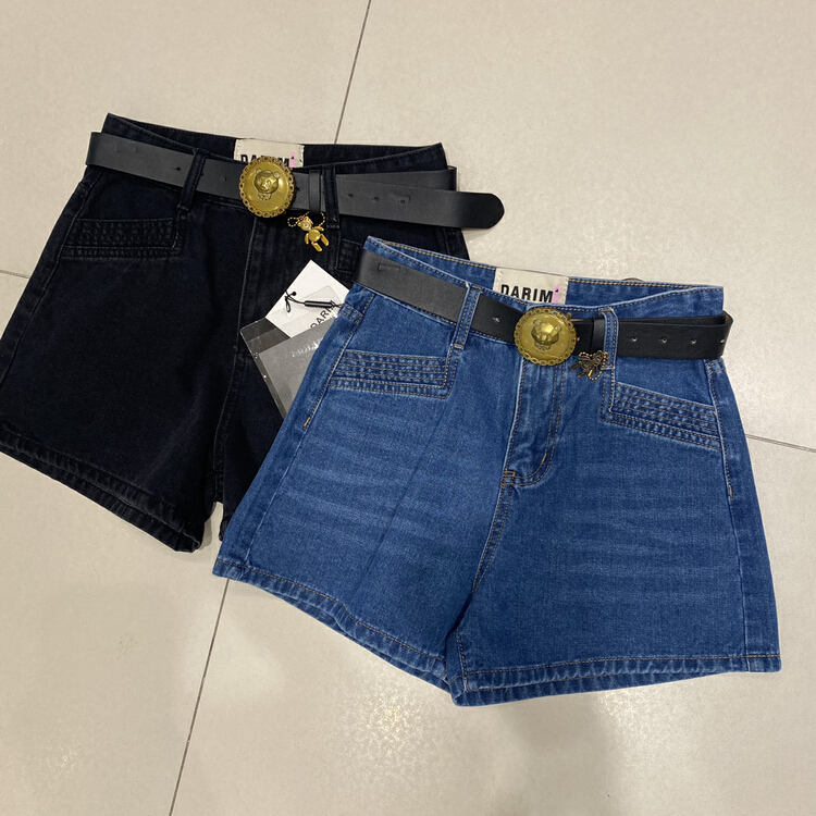 [by flow] thin and versatile denim shorts (with belt) w380# XYY