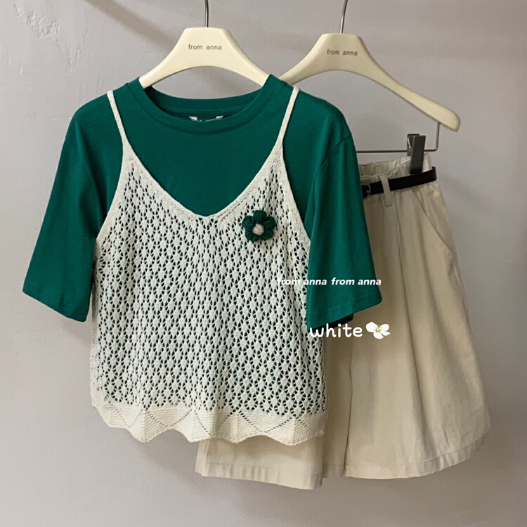 goods in stock! [from Anna] sling hollowed out comfort vest / sling (with Brooch) (vest only) 6136# LSW