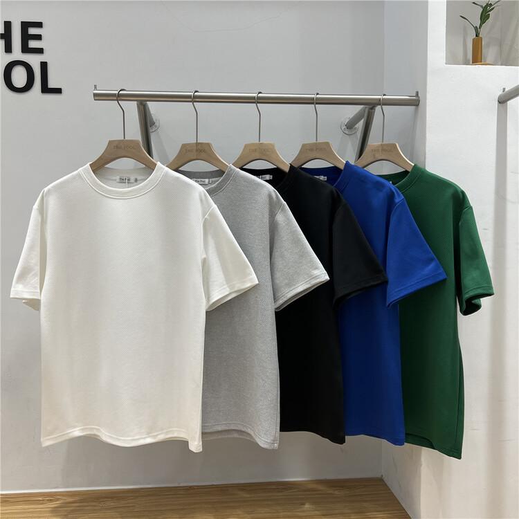 [the pool] crew neck loose solid short sleeve T-shirt 2249# ZZL