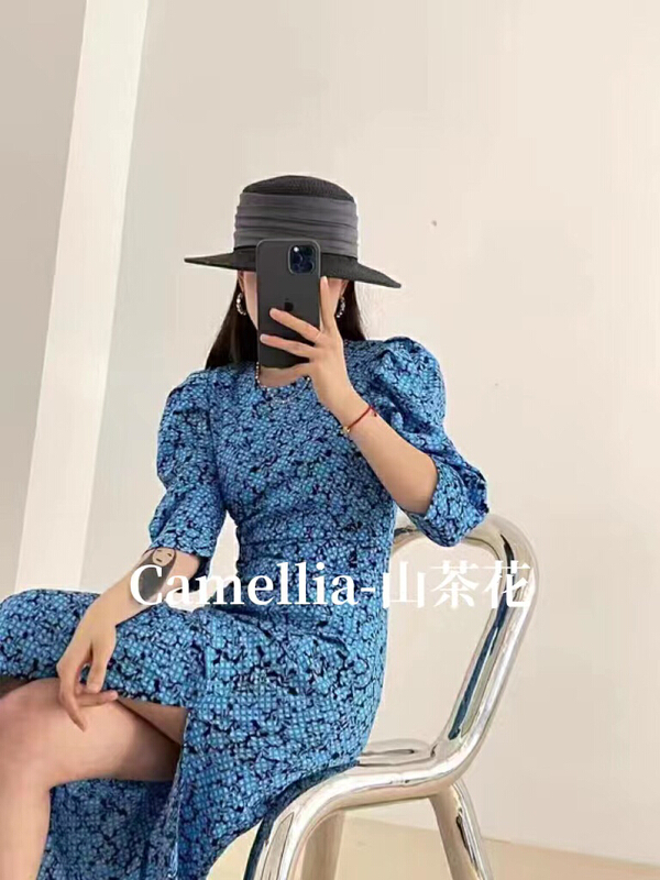 New in early summer! [Camelia] waistless straight floral dress 8821# WTT