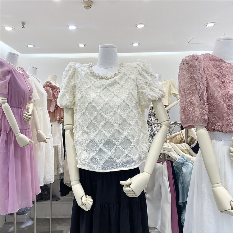 【MIUMIU】時尚氣質設計釘珠小衫  7888#  CSX