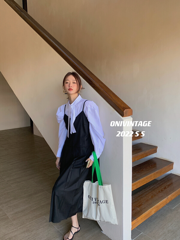 New year in early spring! [onivinage Ernie] sling pleated simple loose dress ys1-od222o4749# zxl