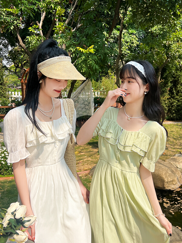 New in early summer! [rong'er family] sweet girl's shimmering dress 92275# hjy