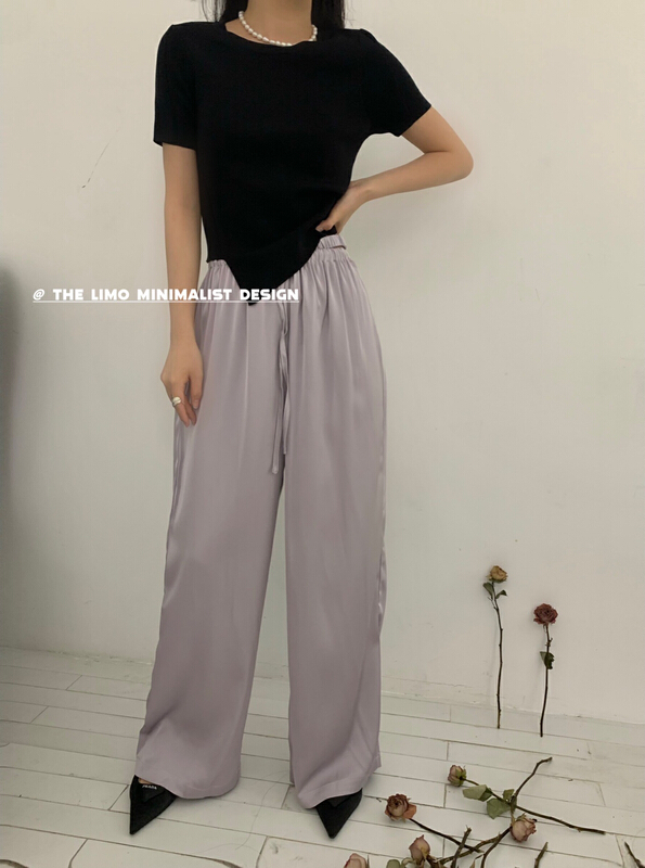 [the limo] fashionable rubber band head slip casual pants (only casual pants) 6693# XYJ