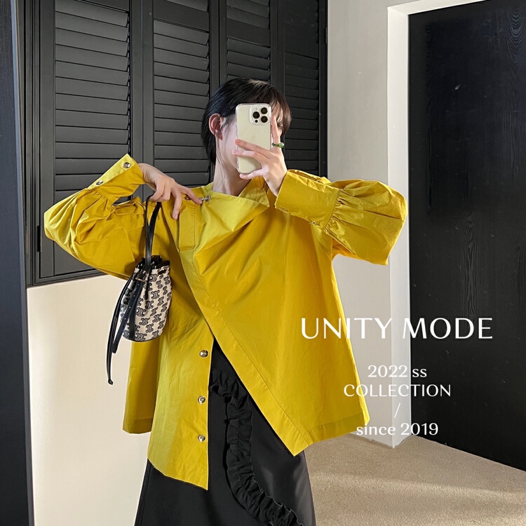 原價92.99! 【UNITY】設計感小眾顯瘦百搭肩扣襯衫  8922#  CQW