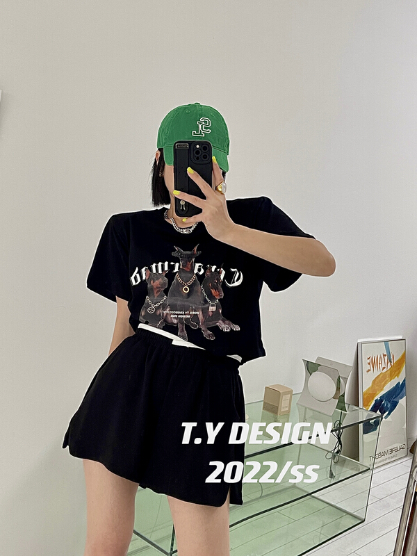 [T.Y tangyuanjia] Korean printed short sleeved T-shirt 2053# ozq