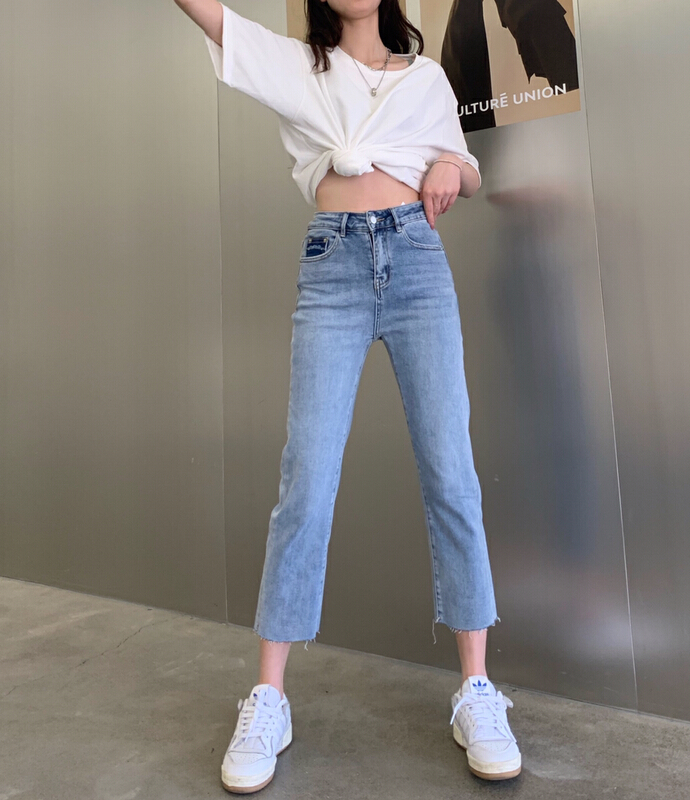 [1980] niche design straight jeans 63262# zyh