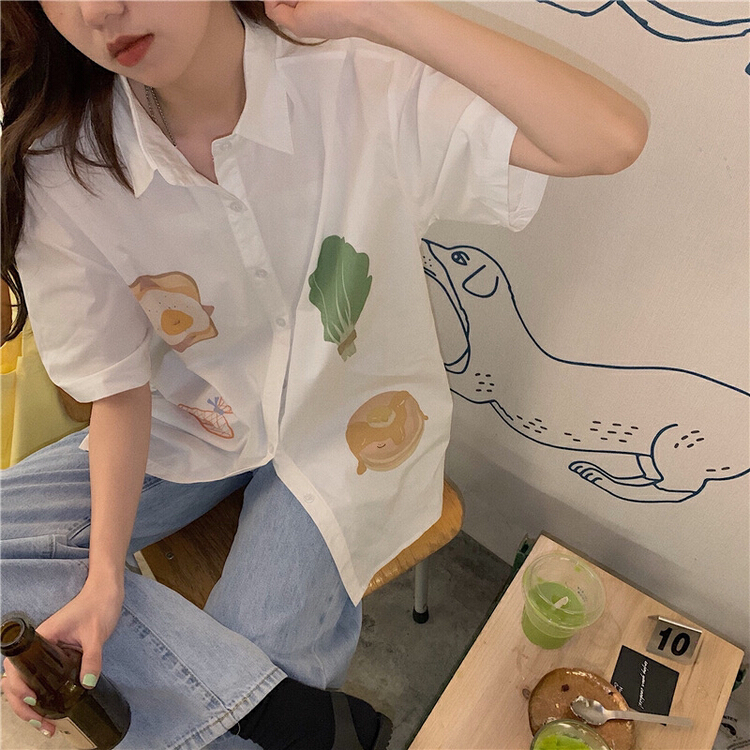 [timely rain] Hanfeng ins simple breasted shirt (only shirts) 42150# WPL