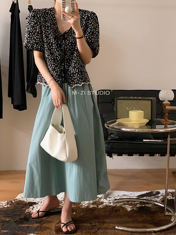 New in early summer! [m.zi studio] Korean high waist slim pleated skirt 873# HBx