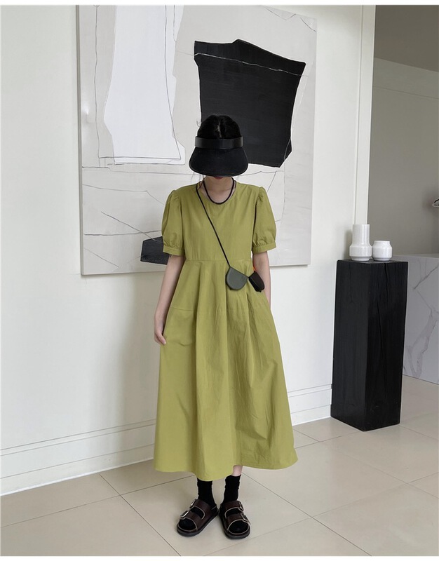 New in early summer! [Susan] Korean solid color Pleated Dress 18027# LSW