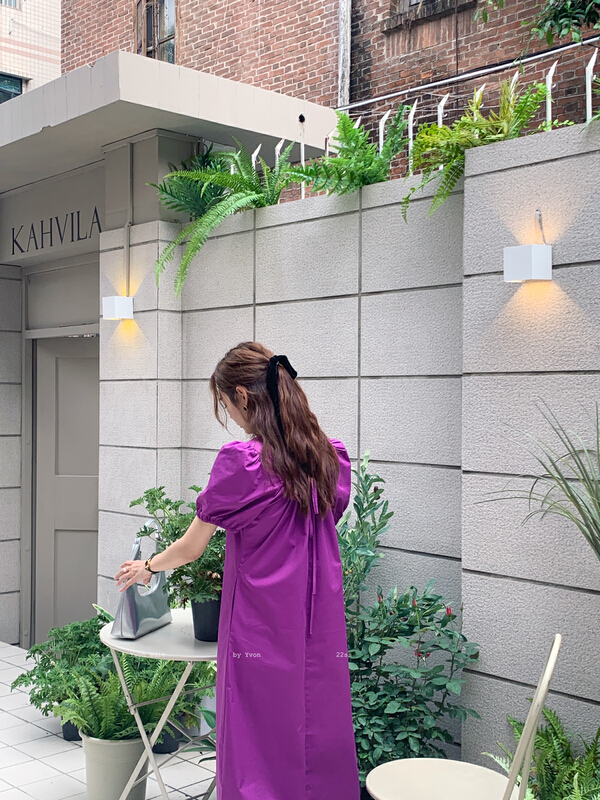 Original price 110.54! New in early summer! [Yiwan y.von] simple temperament square neck backless dress 8931# XJ