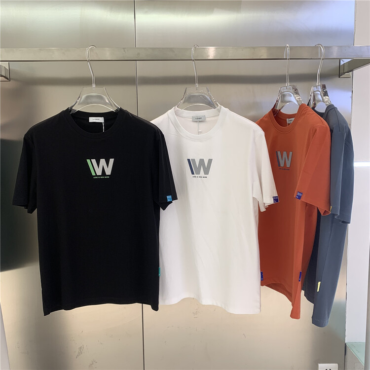 New year in early spring! [aoshilong] round neck versatile letter Pullover short sleeve T-shirt ls3568# ZZL