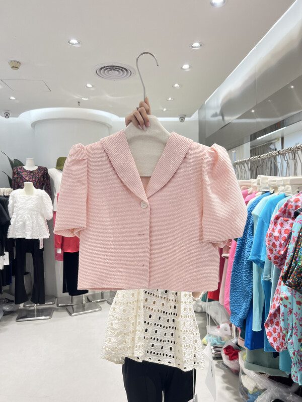 goods in stock! New in early summer! [modern 197] simple Korean soft small fragrance short coat 3131# LSL