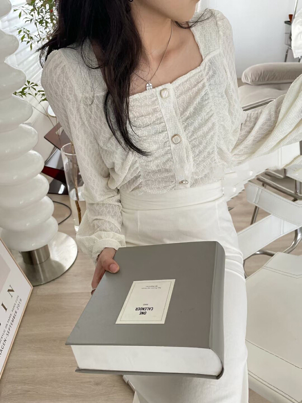 New year in early spring! [ul-2] Korean Ladies' single breasted shirt 6016# JJ