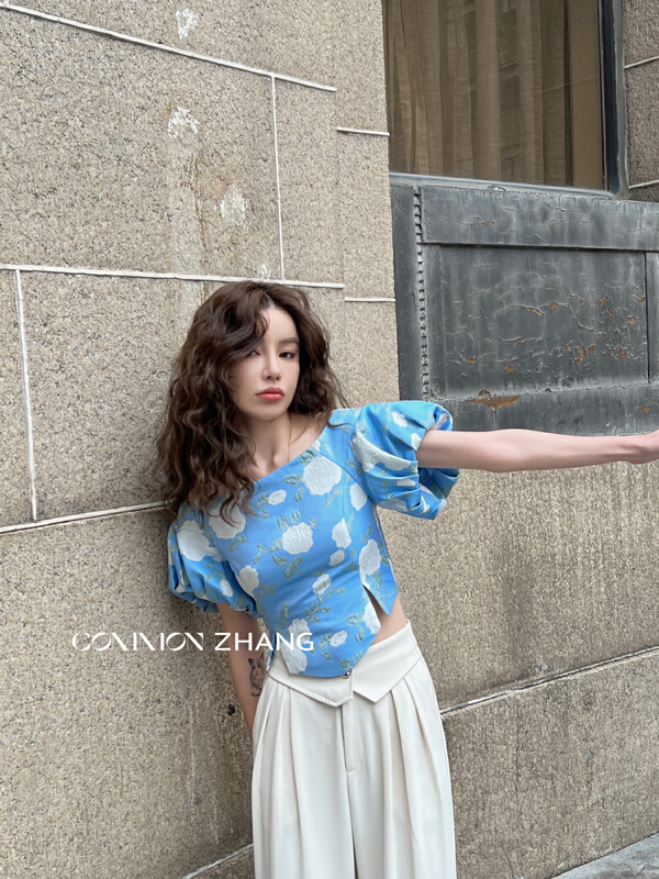 New year in early spring! [CZ Zhang] Vintage Floral short shirt 62277# XYJ