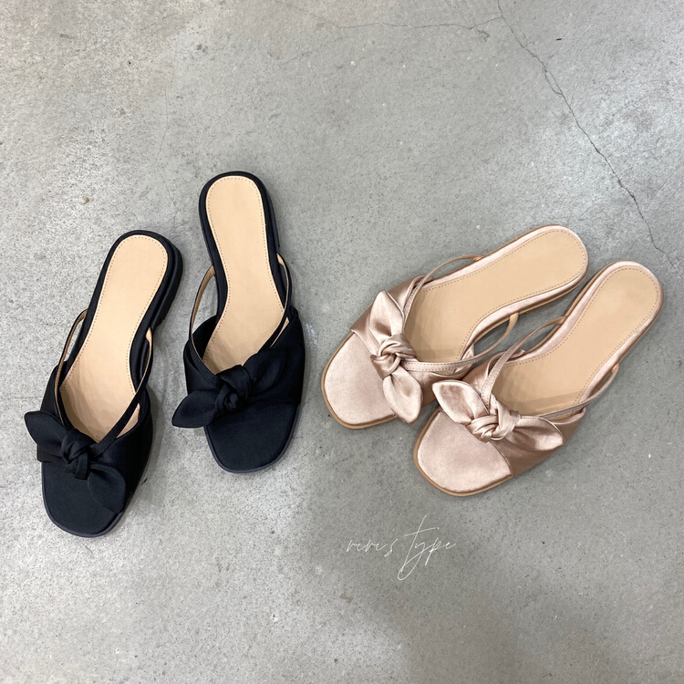 [vis type] bow tie style low flat heel shoes ys1-09# hjy