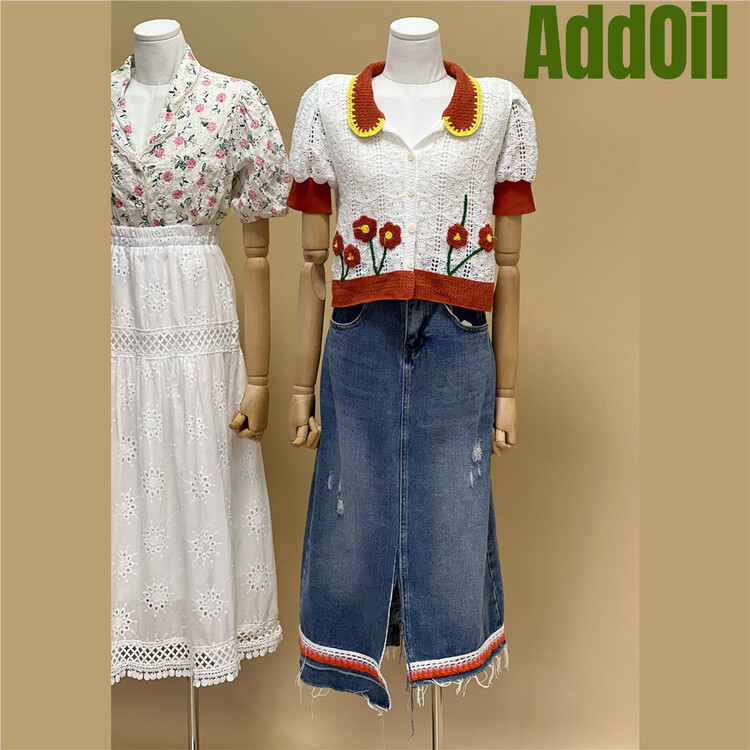[addoil] contrast color fashion thin knit cardigan 1040# zxl