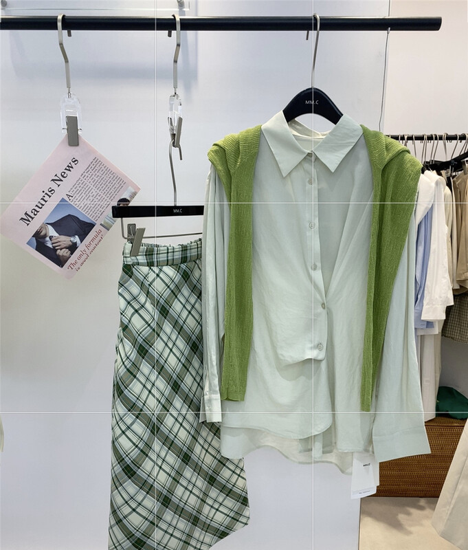 New year in early spring! [mm. C] Korean version solid color soft waxy loose shirt 85371# lwy