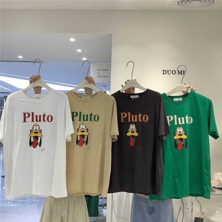 【 the end of July 】 thin letter cartoon short sleeve T-shirt 5595# HBx