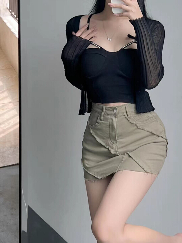 New in early summer! [Xiaoyan family] Korean version high waist slim skirt 8155# XYJ