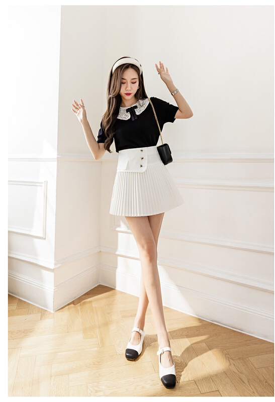 New in early summer! [queen] versatile fashion pleated skirt a69818# ozq