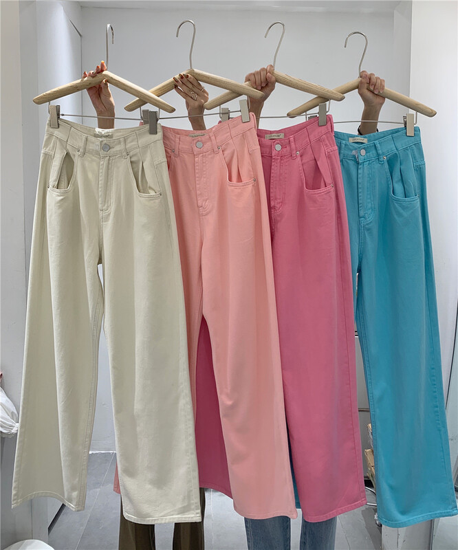 goods in stock! Seven colors! T recommended ~ [t-platform] Korean straight tube versatile slim jeans 8275# zxx