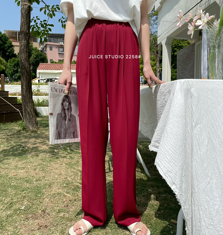 [juice] elastic and versatile slim trousers 2258# ll