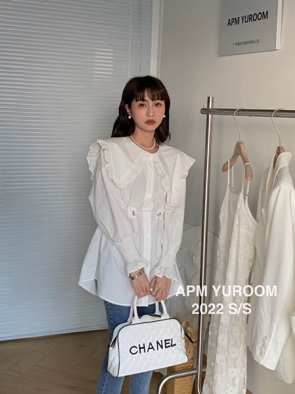 New year in early spring! [APM yuroom] Korean version waist closing versatile shirt 22667# LSL