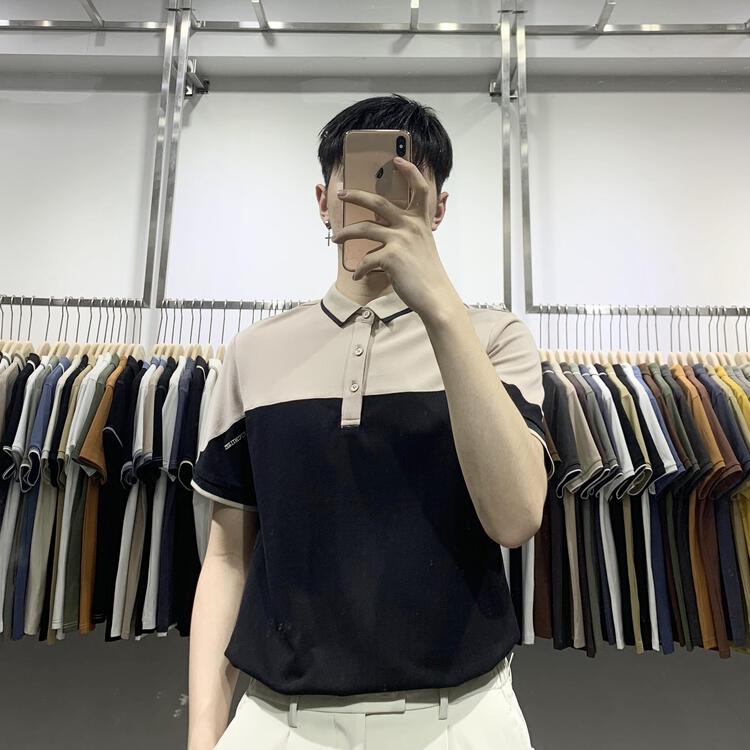 New year in early spring! [Yeshe] Korean color blocking comfortable breathable polo shirt b9280# ZZL